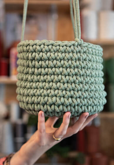 Make a Crochet Plant Pot at Home