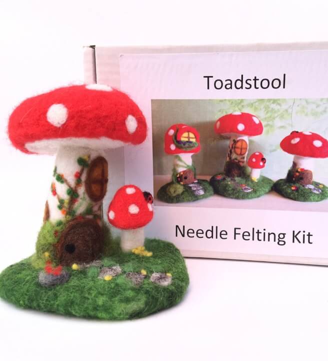 Needle Felting Craft Kit - Fairy Toadstool