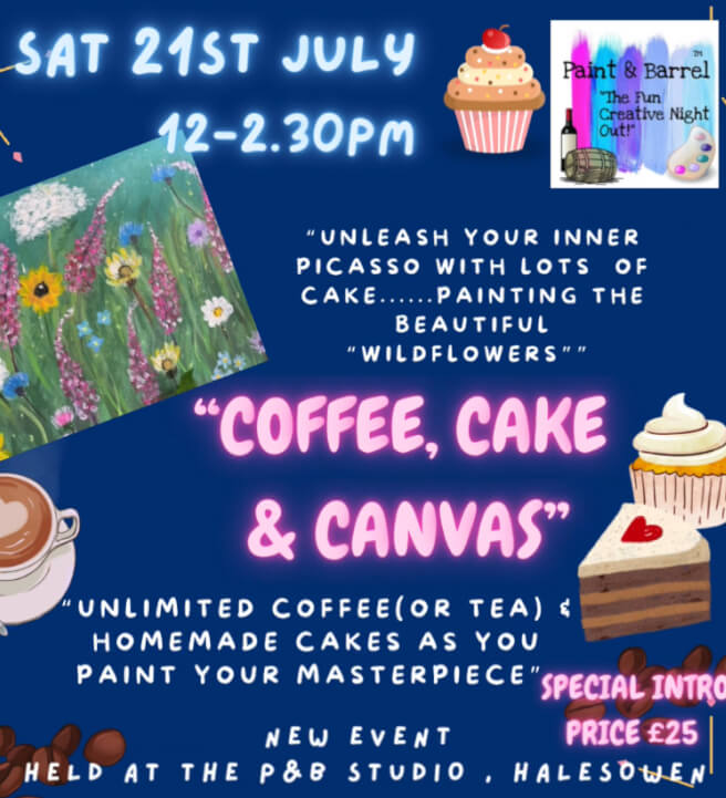 Sip and Paint Class with Coffee and Cake
