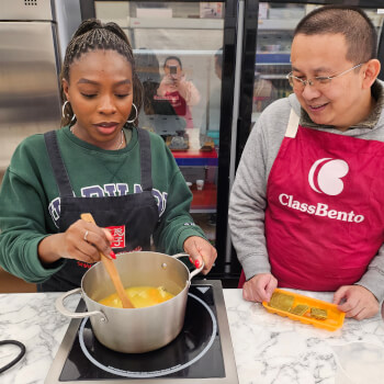 Simmer a fragrant sauce